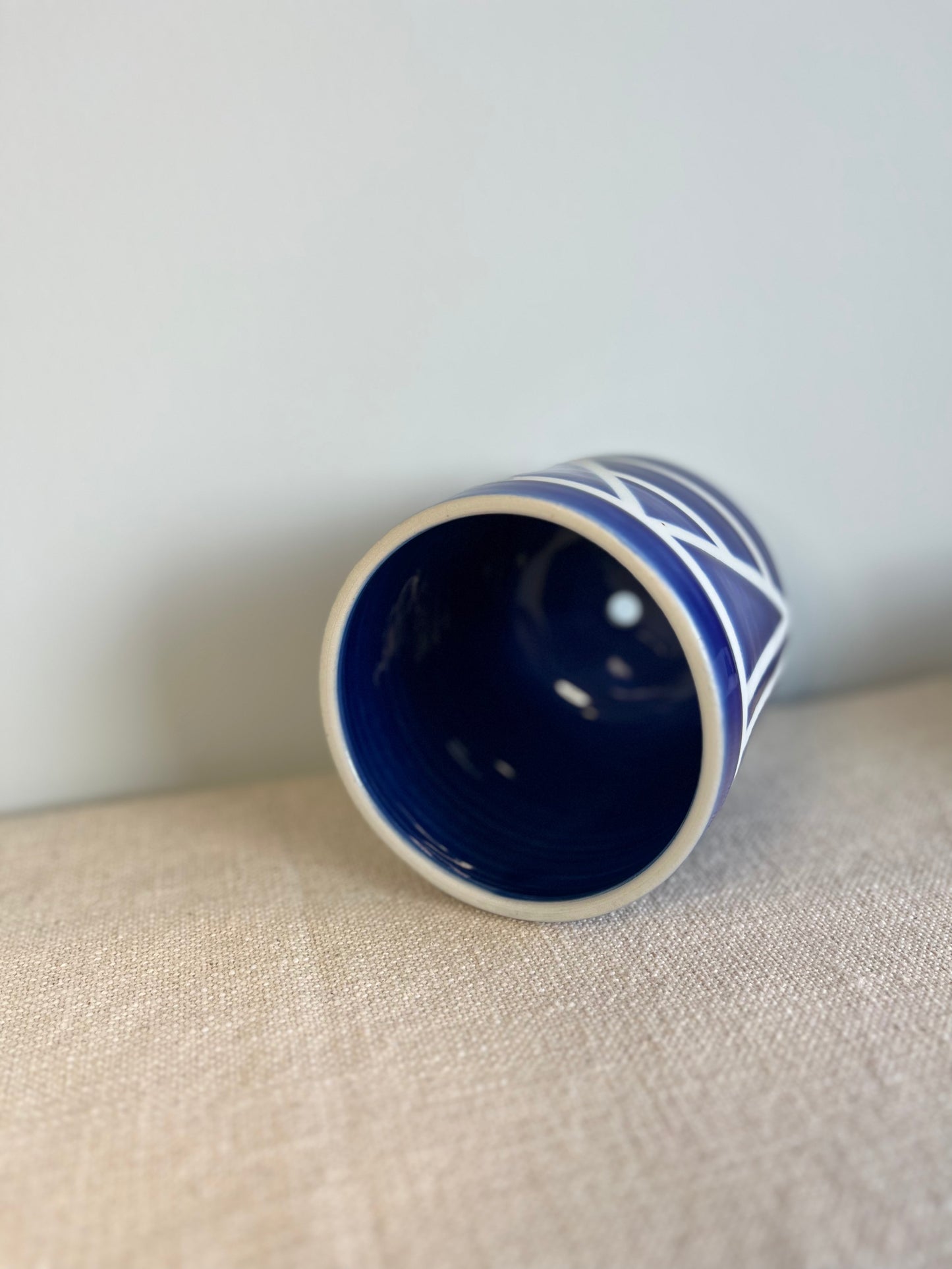 Blue Triangles Planter