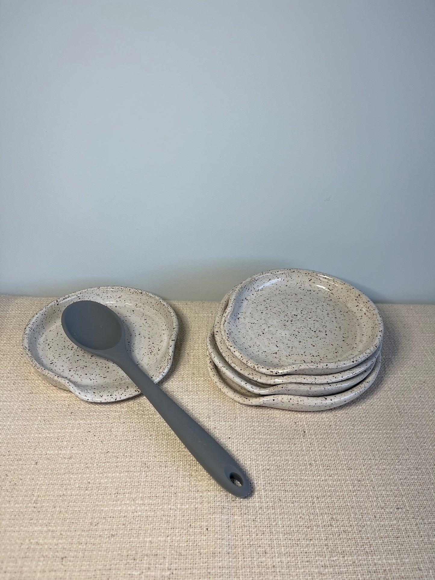 Speckled White Spoon Rest
