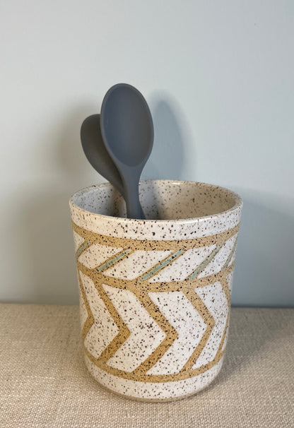 Chevron Utensil Holder