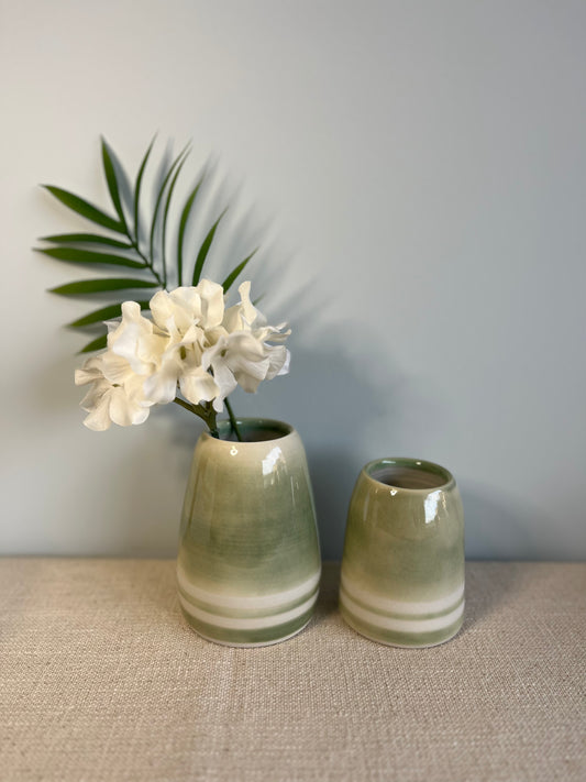 Buoy Stripe Vases - Green Set